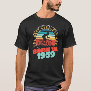 63 Jaar Oud Fietser Geboren in 1959 63e Verjaardag T-shirt