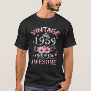 63 jaar oud gemaakt in  1959 63rd Birthday GIF T-shirt