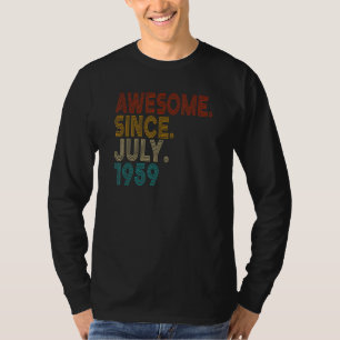 63 Jaar Oud Geweldig Sinds Juli 1959 63e Verjaarda T-shirt