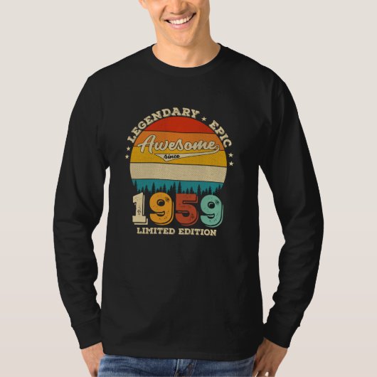 63 jaar oud Geweldige sinds 1959 63e verjaardag va T-shirt (Voorkant)
