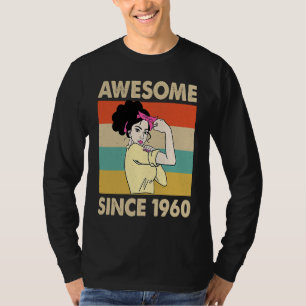 63 jaar oud Geweldige sinds 1960 63e verjaardag T-shirt