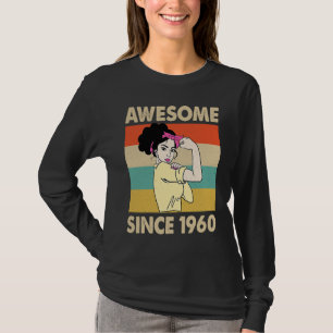 63 jaar oud Geweldige sinds 1960 63e verjaardag T-shirt