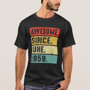 63 jaar oud Geweldige sinds 63 juni 1959 T-shirt