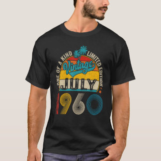 63 jaar oud Geweldige sinds juli 1960 63e verjaard T-shirt