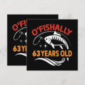 63 jaar oud grappig verjaardagscadeau vader visser (Voorkant / Achterkant)