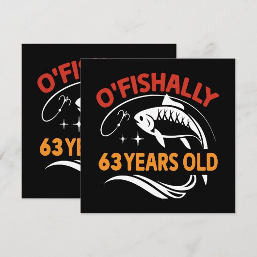 63 jaar oud grappig verjaardagscadeau vader visser (Voorkant / Achterkant)