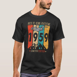 63 Jaar Oud Retro Vintage augustus 1959 63e Geboor T-shirt