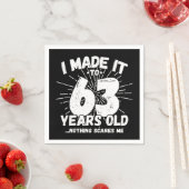 63 Jaar Oud Sarcastisch Meme Grappig 63e Verjaarda Servet (Insitu)