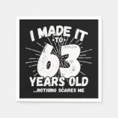 63 Jaar Oud Sarcastisch Meme Grappig 63e Verjaarda Servet (Voorkant)