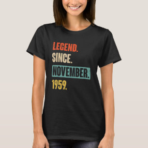 63 jaar oude 63e verjaardag BDay Legend sinds Nove T-shirt