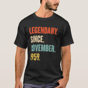 63 jaar oude 63e verjaardag Legenda sinds november T-shirt