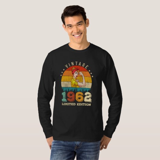 63 jaar oude Bday 1962  63ste Verjaardag Vrouwen T-shirt (Voorkant volledig)