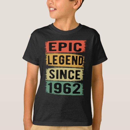63 jaar oude Bday 1962 Epic Legend 63ste verjaarda T-shirt (Voorkant)