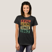 63 jaar oude Bday 1962 Epic Legend 63ste verjaarda T-shirt (Voorkant volledig)