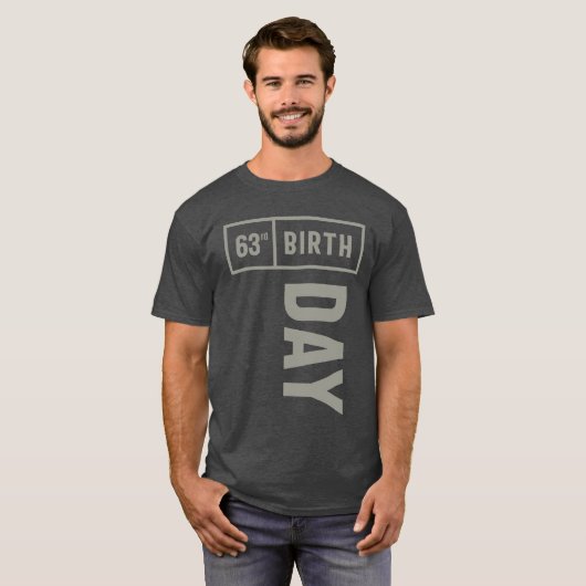 63 jaar oude bruistocht t-shirt (Voorkant volledig)