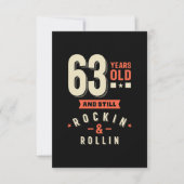 63 jaar oude en stilstaande Roclin & rollin RSVP Kaartje (Voorkant)