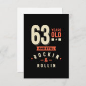 63 jaar oude en stilstaande Roclin & rollin RSVP Kaartje (Voorkant / Achterkant)