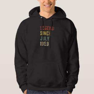 63 jaar oude leggende sinds juli 1959 63e verjaard hoodie