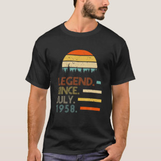 63 jaar oude Retro Birthday Gift Legend sinds juli T-shirt