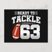 63 Jaar Oude Tackle Voetbal Feest 63e Verjaardag Briefkaart (Voorkant)