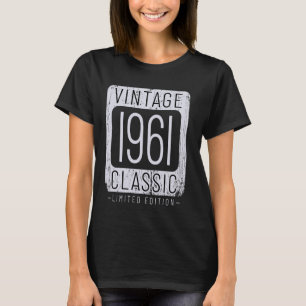 63 jaar oude Vintage 1961 63e Verjaardag Decoratie T-shirt