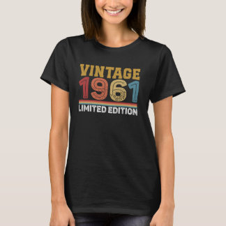63 jaar oude Vintage 1961 Limited Edition 63rd Bir T-shirt
