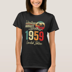 63 jaar Oude Vintage Augustus 1959 63e geboortedag T-shirt