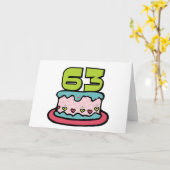 63 jaar oude vogelbeker kaart (Gele Bloem)