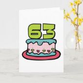 63 jaar oude vogelbeker kaart (Gele Bloem)