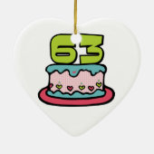 63 jaar oude vogelbeker keramisch ornament (Achterkant)