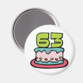 63 jaar oude vogelbeker magneet (Voorkant / Achterkant)