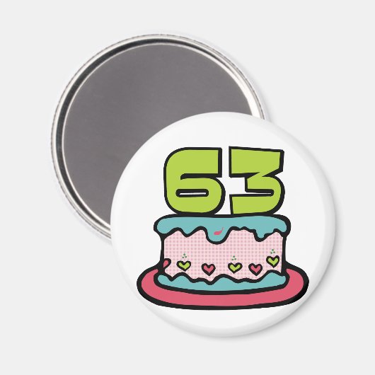 63 jaar oude vogelbeker magneet (Voorkant / Achterkant)