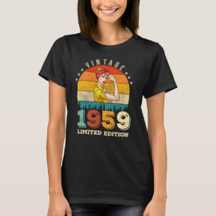 63 jaar oude vrouwen dag 1959 63e verjaardag t-shirt