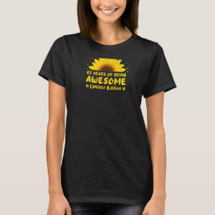 63 jaar oude zonnebloempjes geboren in 1960 63rd t-shirt