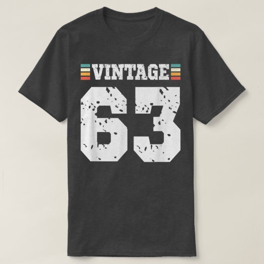  63-jarige Happy 63rd Birthday Fun Sports T-shirt (Design voorkant)