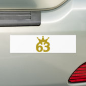 63-kroon bumpersticker (Op auto)