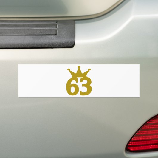 63-kroon bumpersticker (Op auto)