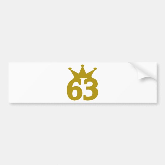 63-kroon bumpersticker (Voorkant)