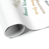 63 National Parks Map geeft US Park  Campin Cadeaupapier (Rol Hoek)