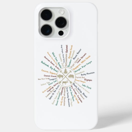63 National Parks Map geeft US Park Campin Case-Mate iPhone Case (Achterkant)