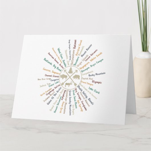 63 National Parks Map geeft US Park  Campin Kaart (Voorkant)