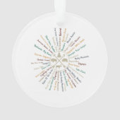 63 National Parks Map geeft US Park  Campin Ornament (achterkant)