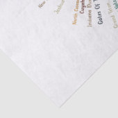 63 National Parks Map geeft US Park  Campin Tissuepapier (Detail)