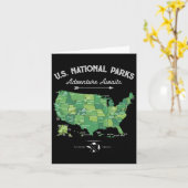 63 National Parks Map US Park Retro Campin Kaart (Gele Bloem)