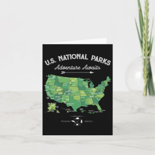 63 National Parks Map US Park Retro Campin Kaart