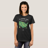 63 National Parks Map US Park Retro  Campin T-shirt (Voorkant volledig)