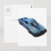 63_Split Window_Blue Briefkaart (Voorkant / Achterkant)