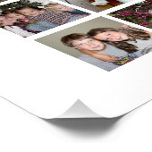 63 Square Photo Collage Grid met tekst - zwart Perfect Poster (Hoek)