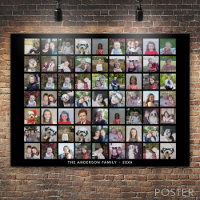 63 Square Photo Collage Grid met tekst - zwart