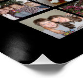 63 Square Photo Collage Grid met tekst - zwart Perfect Poster (Hoek)